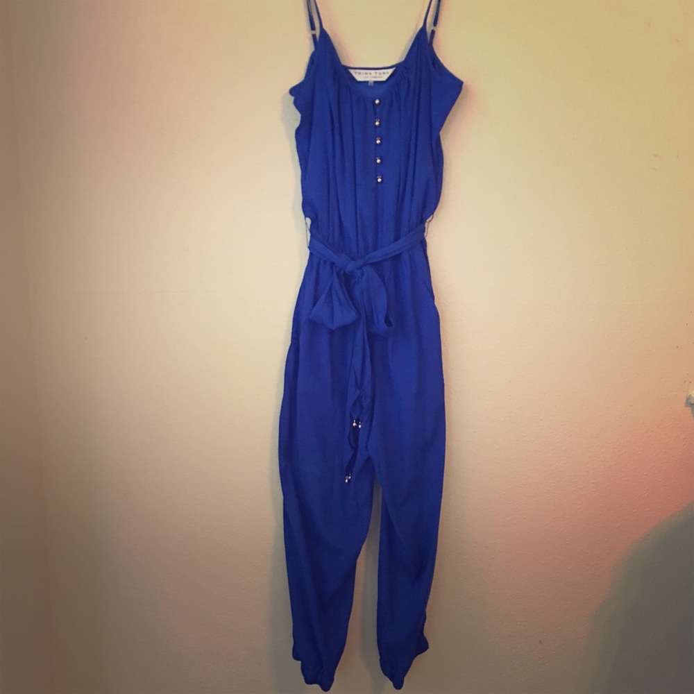 Trina Turk Bright Blue Jumpsuit